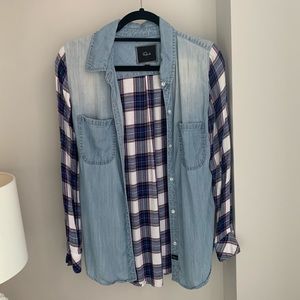 Rails Hunter Plaid Button Down, Purple and Blue
